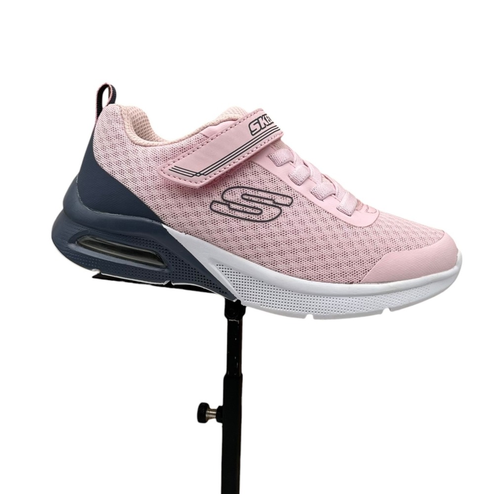 Skechers Youth Big Girl Athletic Slip-on Sneaker Size 1 Light Pink Gray Shoes
